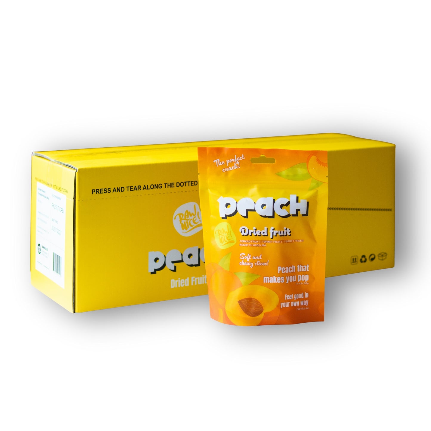 Pesca essiccata 80g / Scatola 18 pezzi
